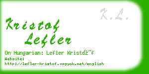 kristof lefler business card